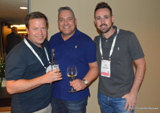 Arjan Bouma (Gilad Produce), Wim van der Burgh (Mucci Farms) en Joey Leeuwenburgh (Gilad Produce)